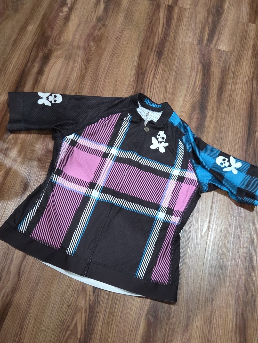 Squad21 Women’s Short Sleeve Cycling Jersey - Black & Blue